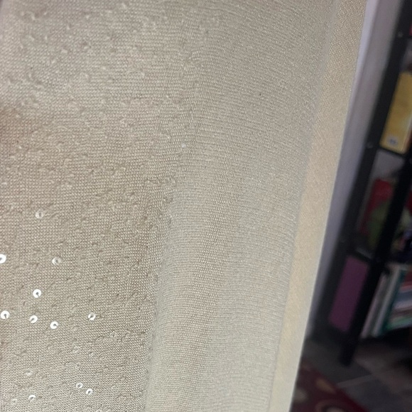 DKNY Women's Long-Sleeve Drape-Front Cream Silk & Cashmere Blend Cardigan PS - Picture 7 of 11